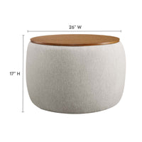 Colbie Fabric Upholstered Storage Ottoman