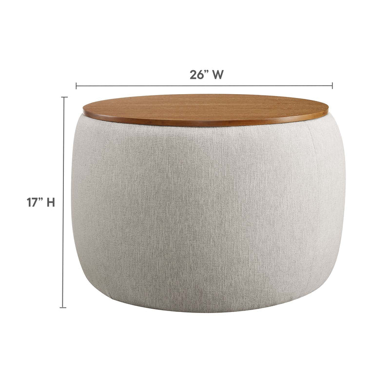 Colbie Fabric Upholstered Storage Ottoman