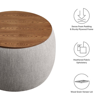 Colbie Fabric Upholstered Storage Ottoman