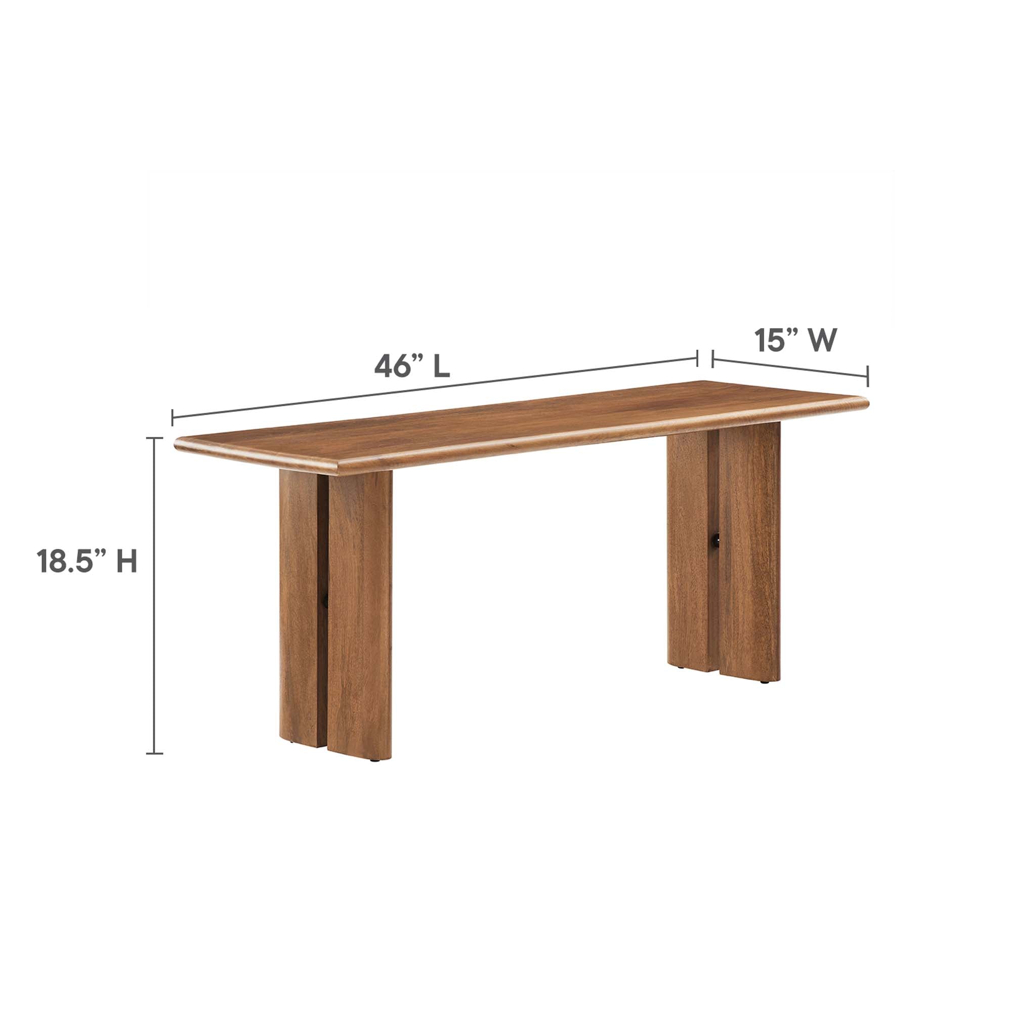 Amistad 60" Wood Dining Table and Bench Set