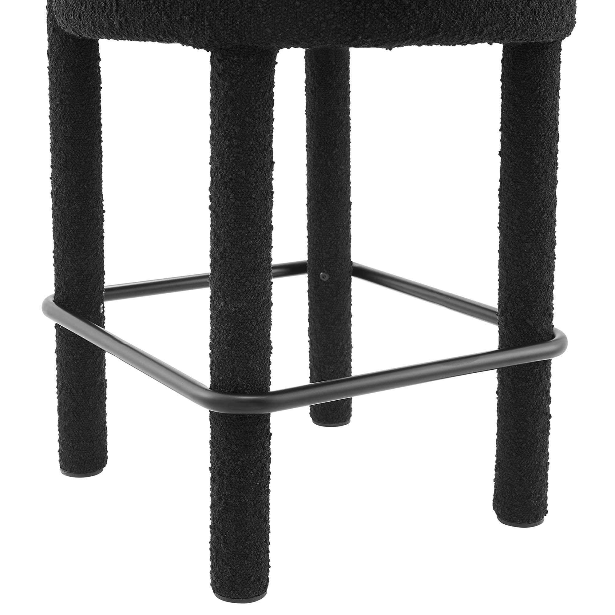 Toulouse Boucle Fabric Counter Stool - Set of 2