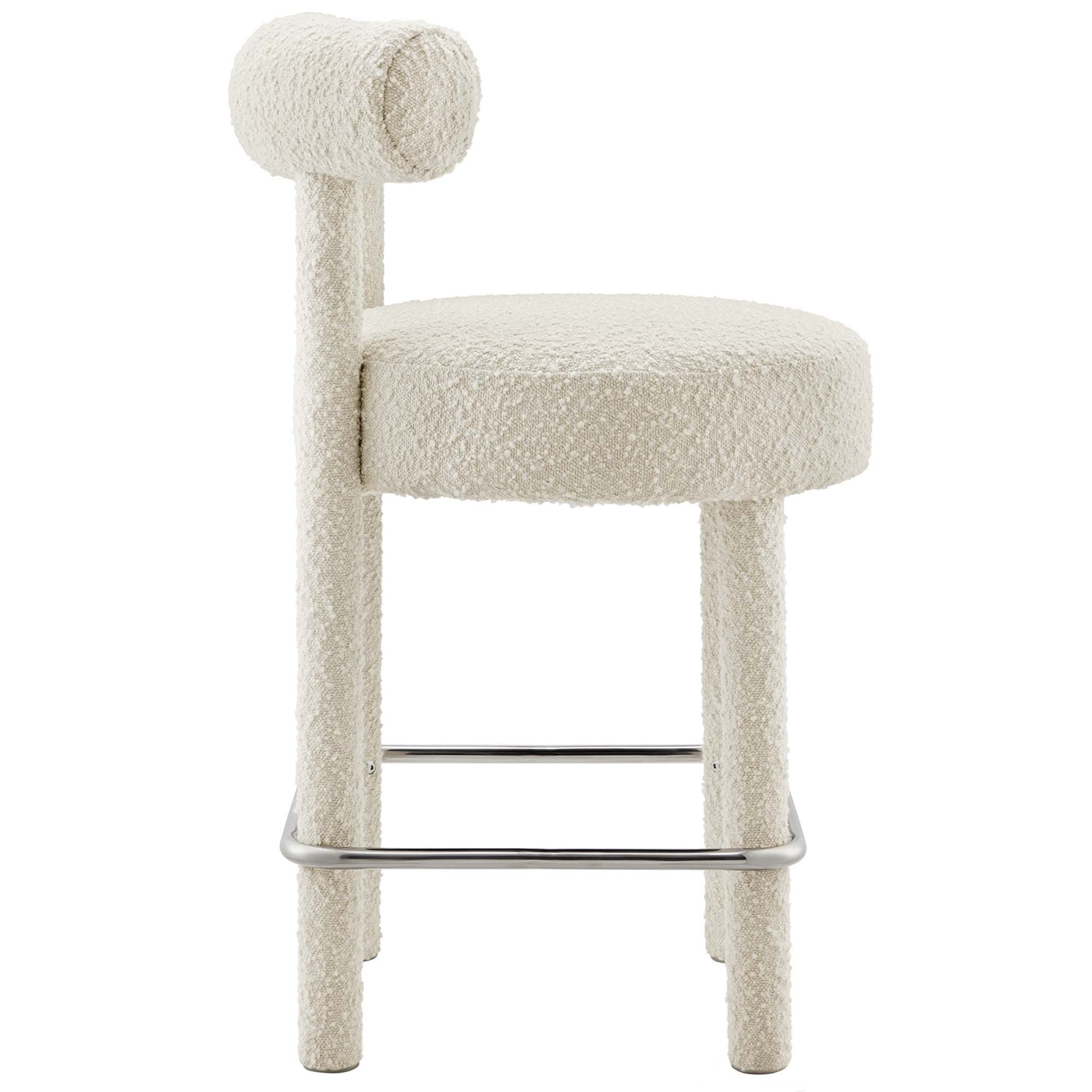 Toulouse Boucle Fabric Counter Stool - Set of 2