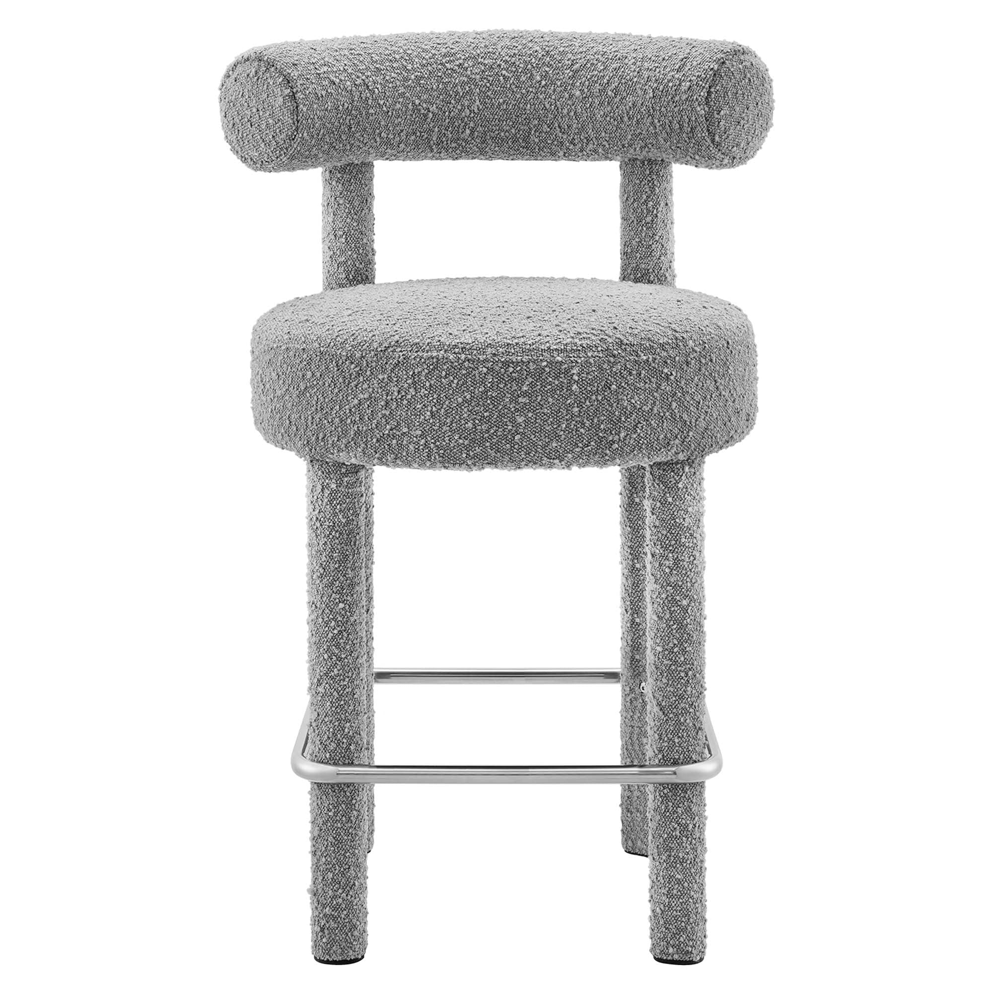 Toulouse Boucle Fabric Counter Stool - Set of 2