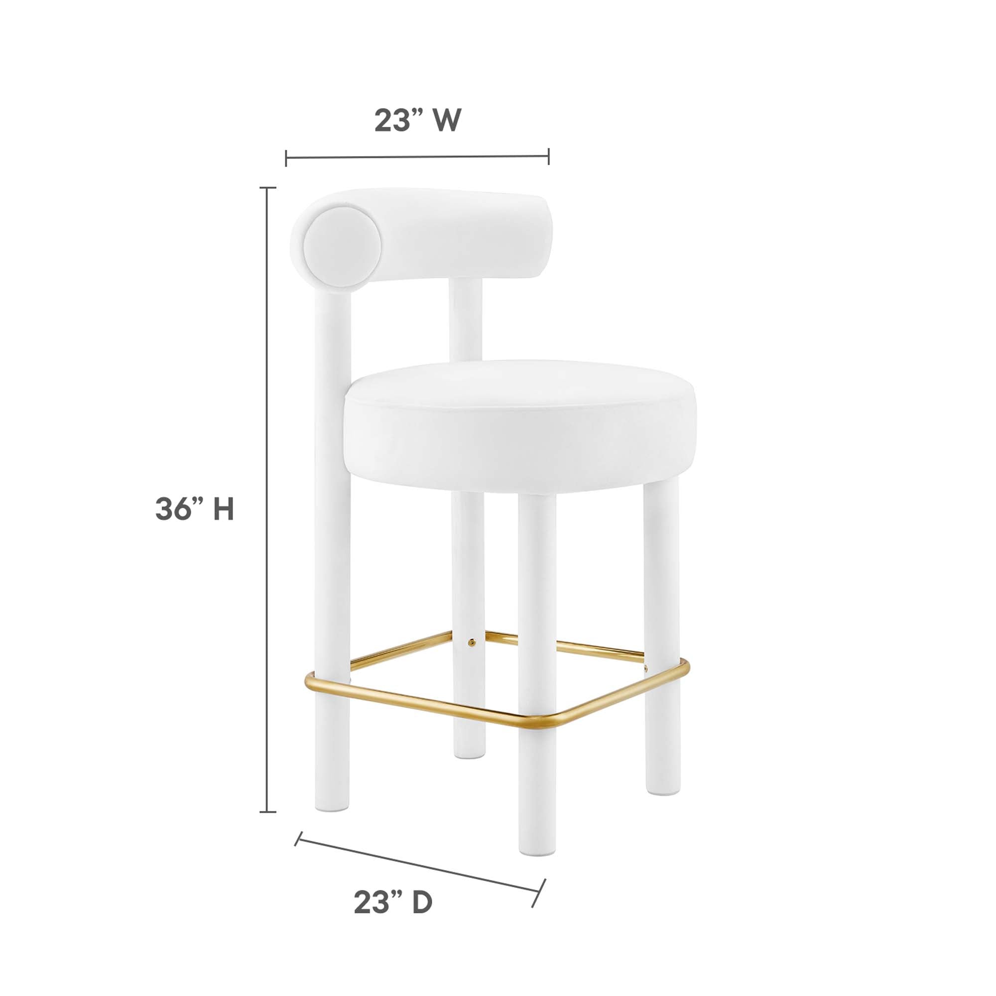 Toulouse Performance Velvet Counter Stool - Set of 2