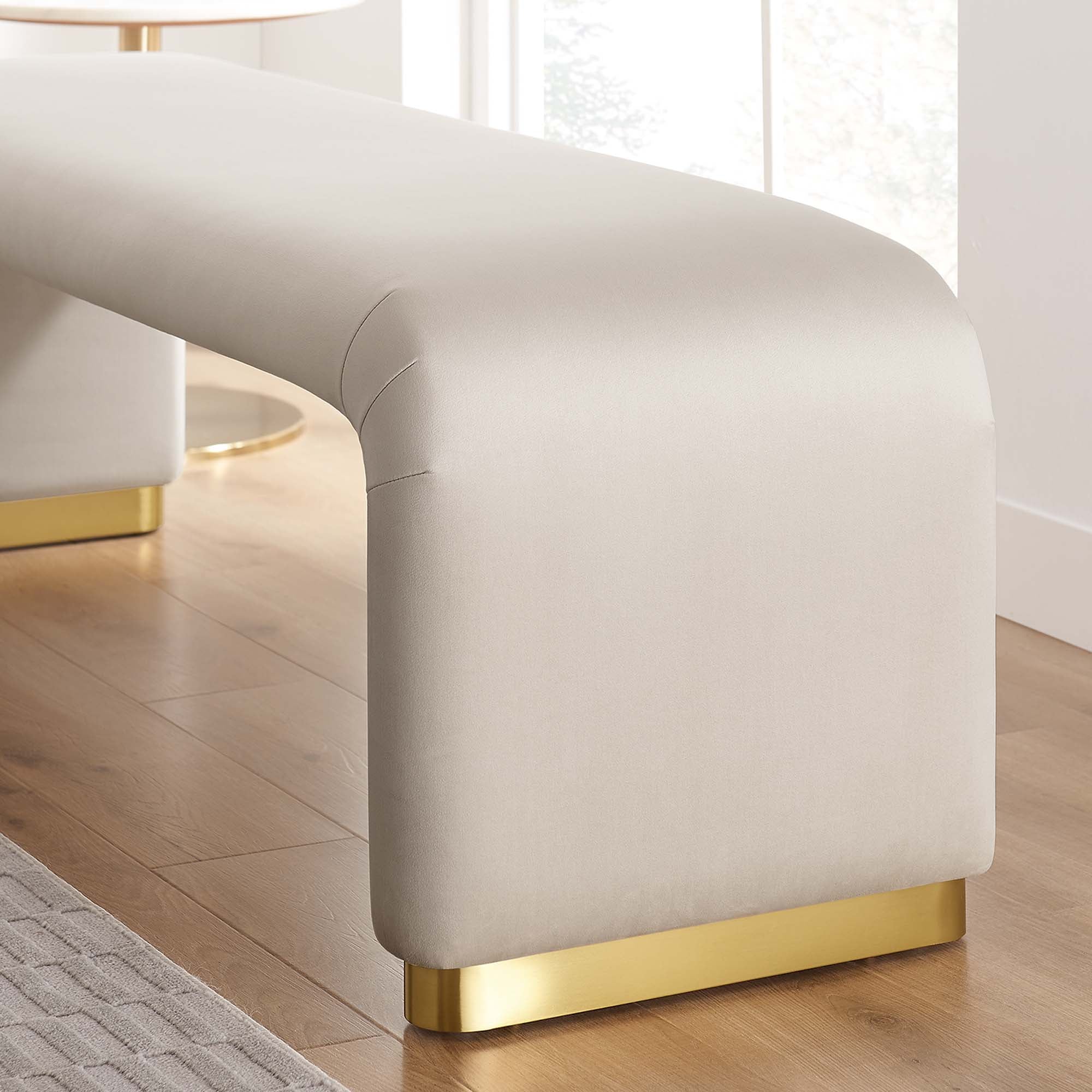 Koda Performance Velvet Waterfall Long Bench