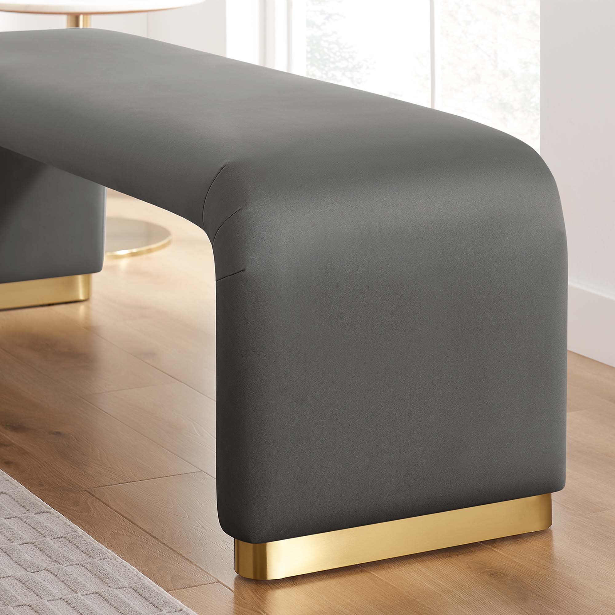 Koda Performance Velvet Waterfall Long Bench