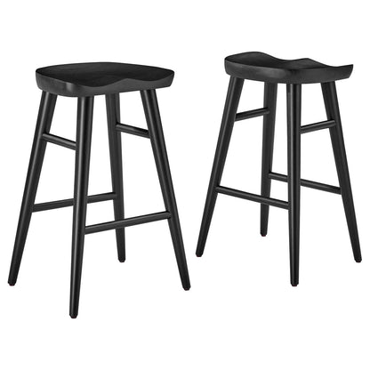 Stetson Backless Wood Counter Stools - Set of 2