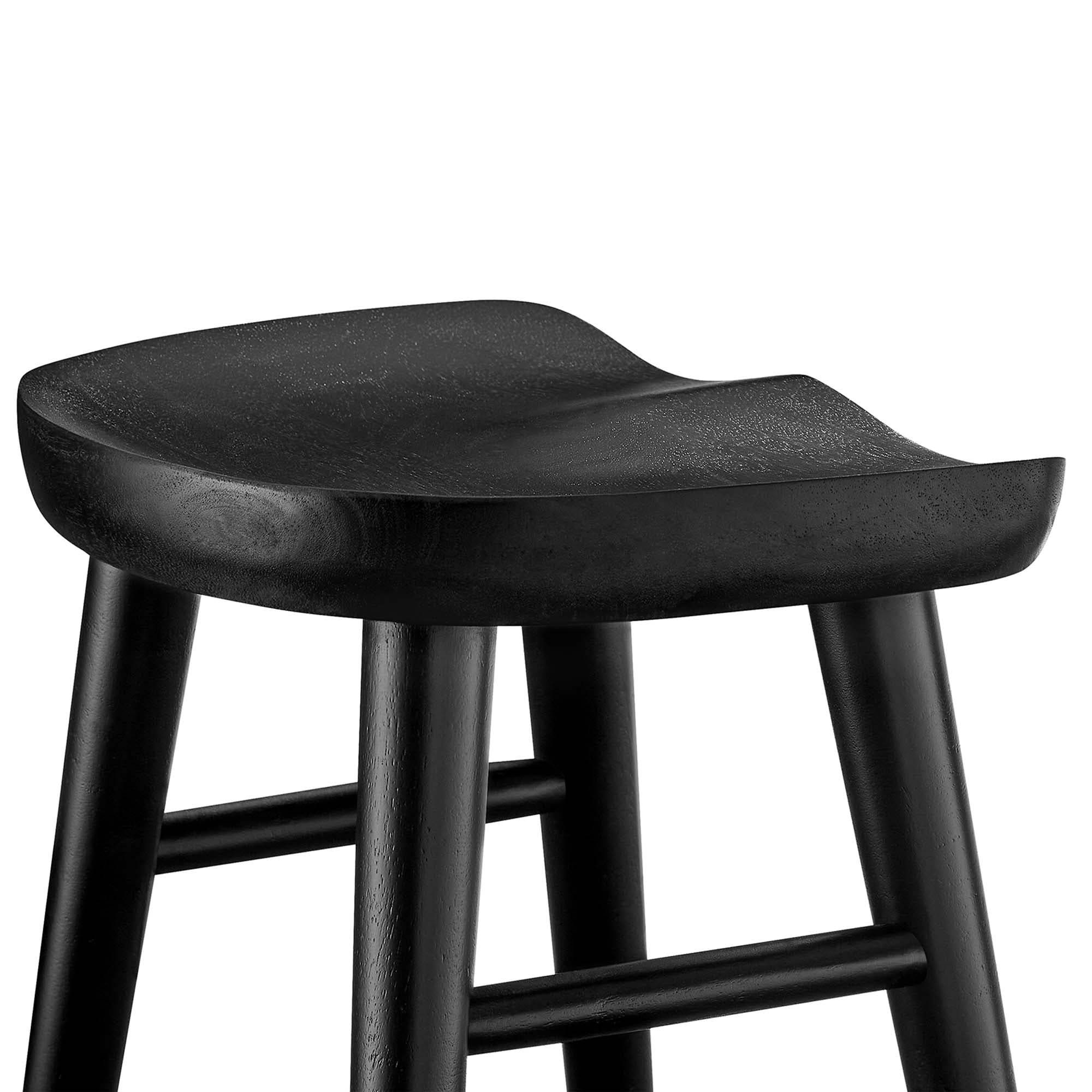 Saville Backless Wood Counter Stools - Set of 2