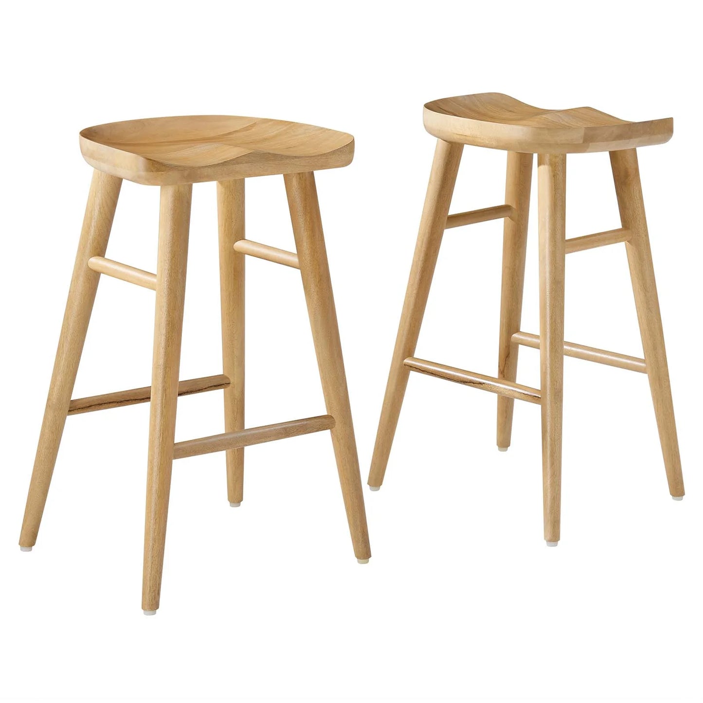 Stetson Backless Wood Counter Stools - Set of 2