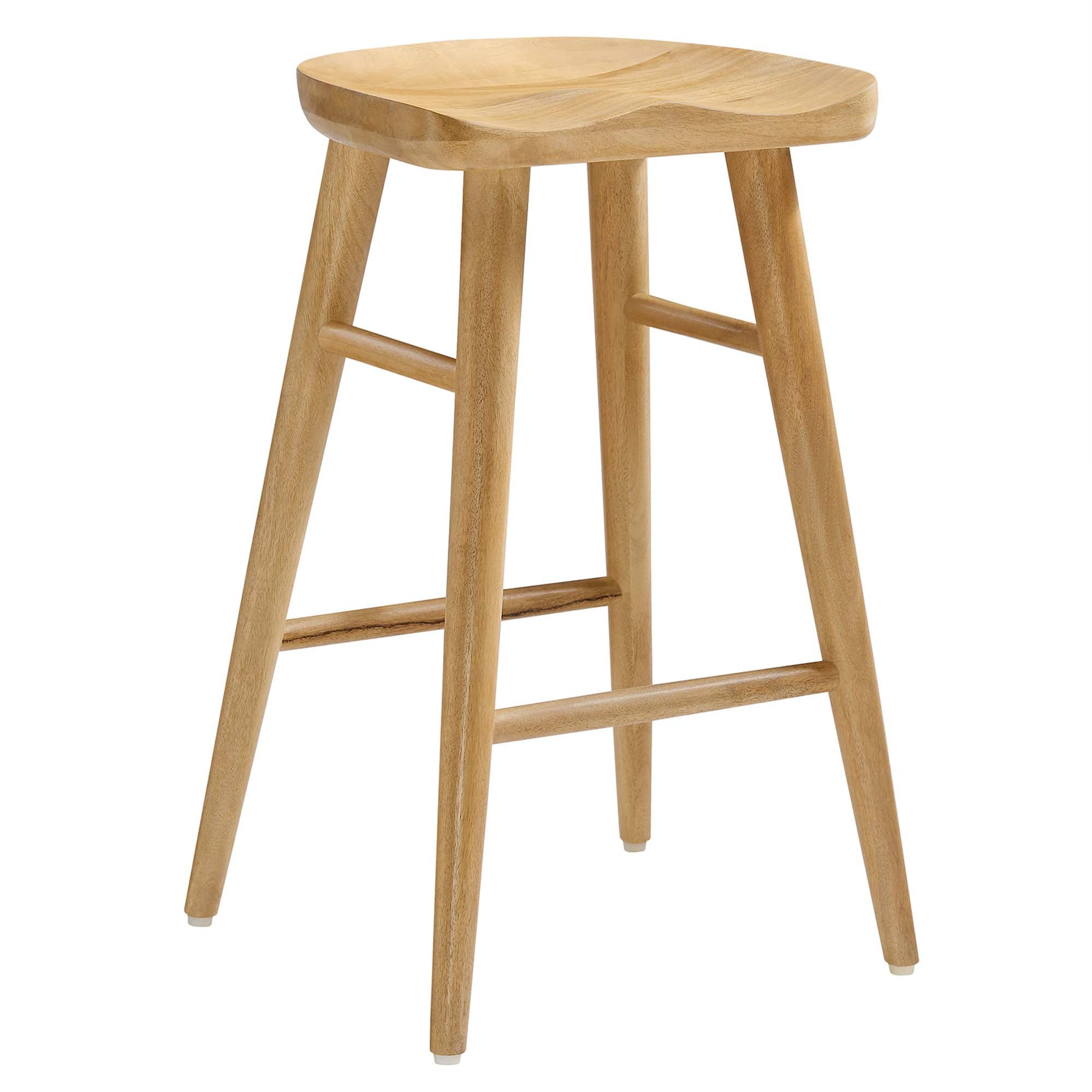 Saville Backless Wood Counter Stools - Set of 2