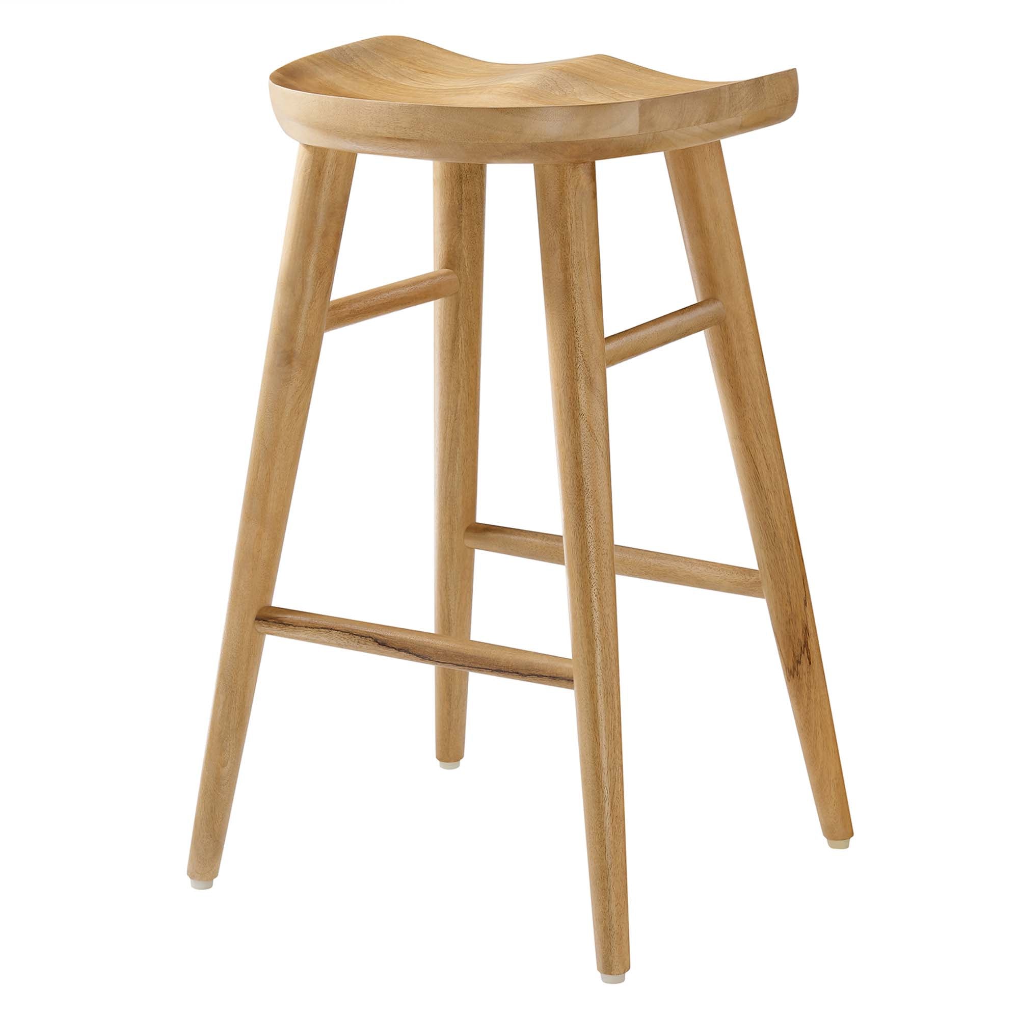 Saville Backless Wood Counter Stools - Set of 2