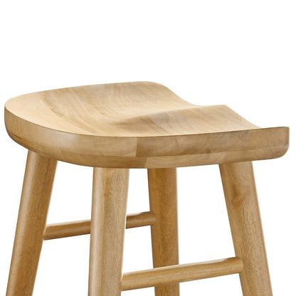 Stetson Backless Wood Counter Stools - Set of 2