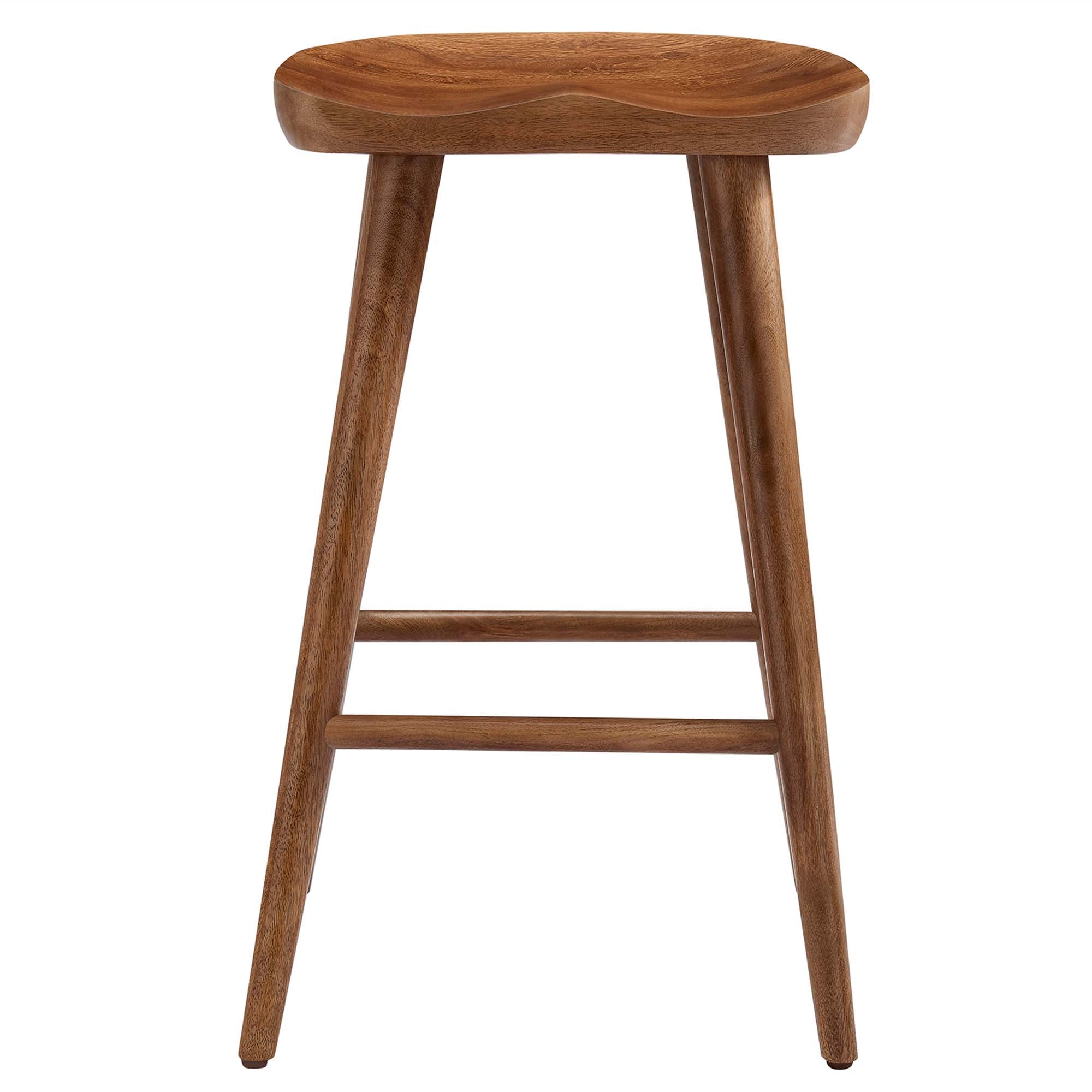 Saville Backless Wood Counter Stools - Set of 2