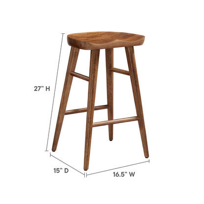 Stetson Backless Wood Counter Stools - Set of 2