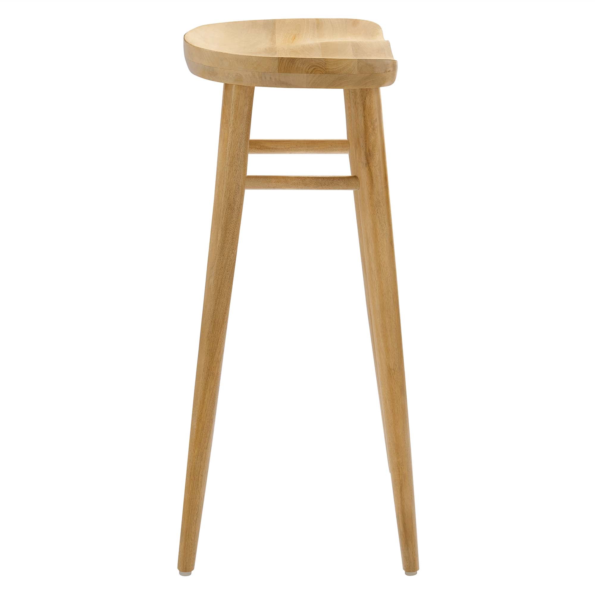 Saville Backless Wood Bar Stools - Set of 2