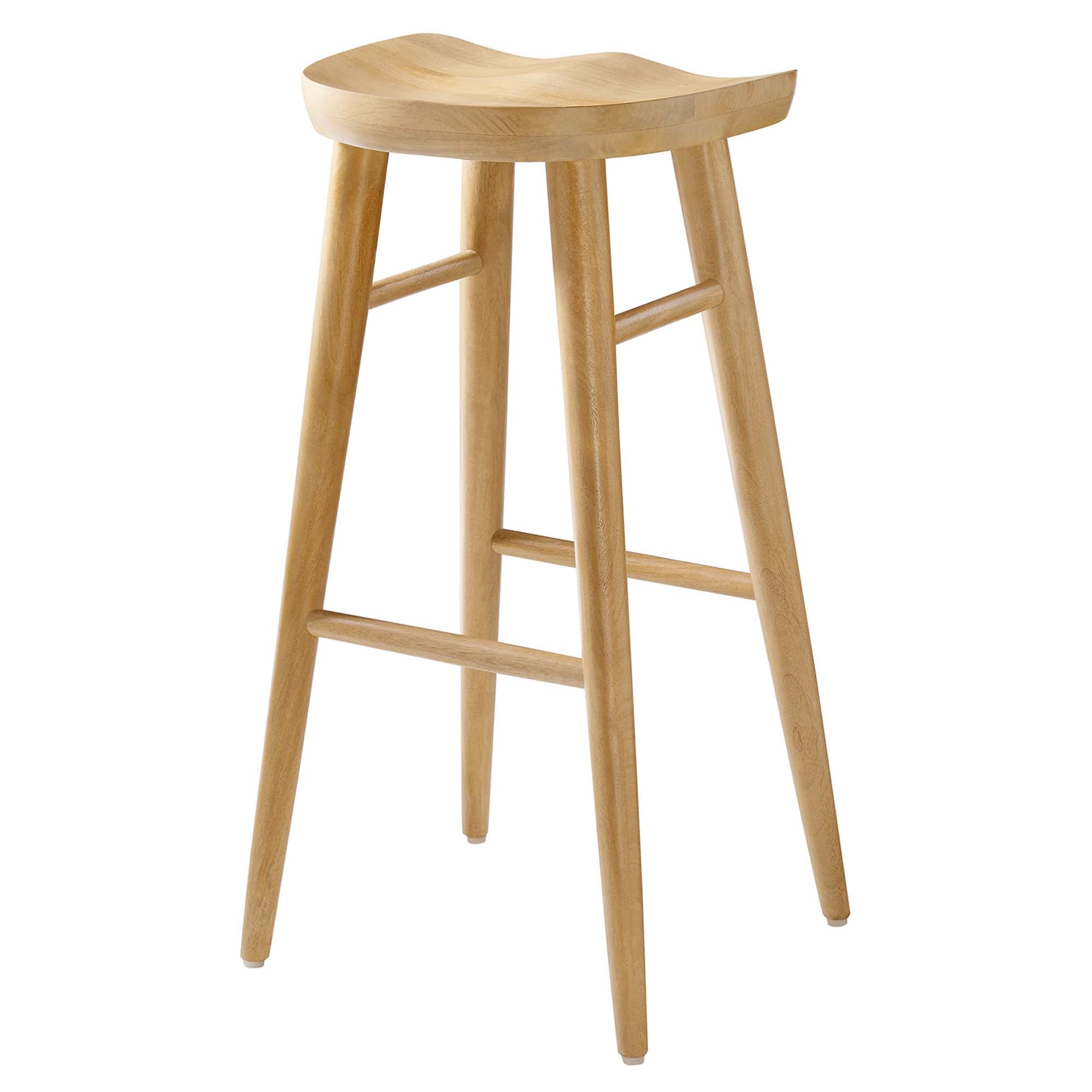 Saville Backless Wood Bar Stools - Set of 2