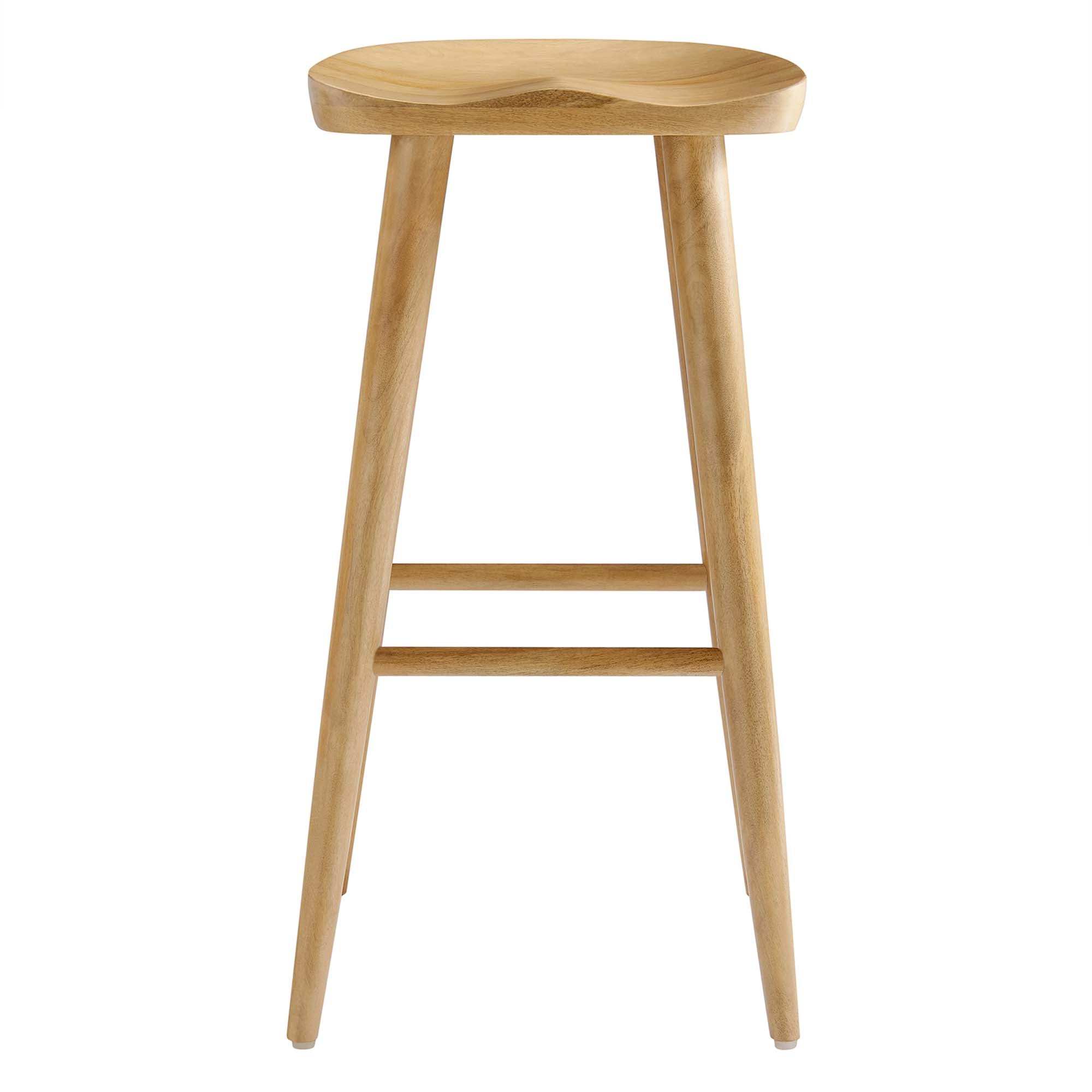 Saville Backless Wood Bar Stools - Set of 2