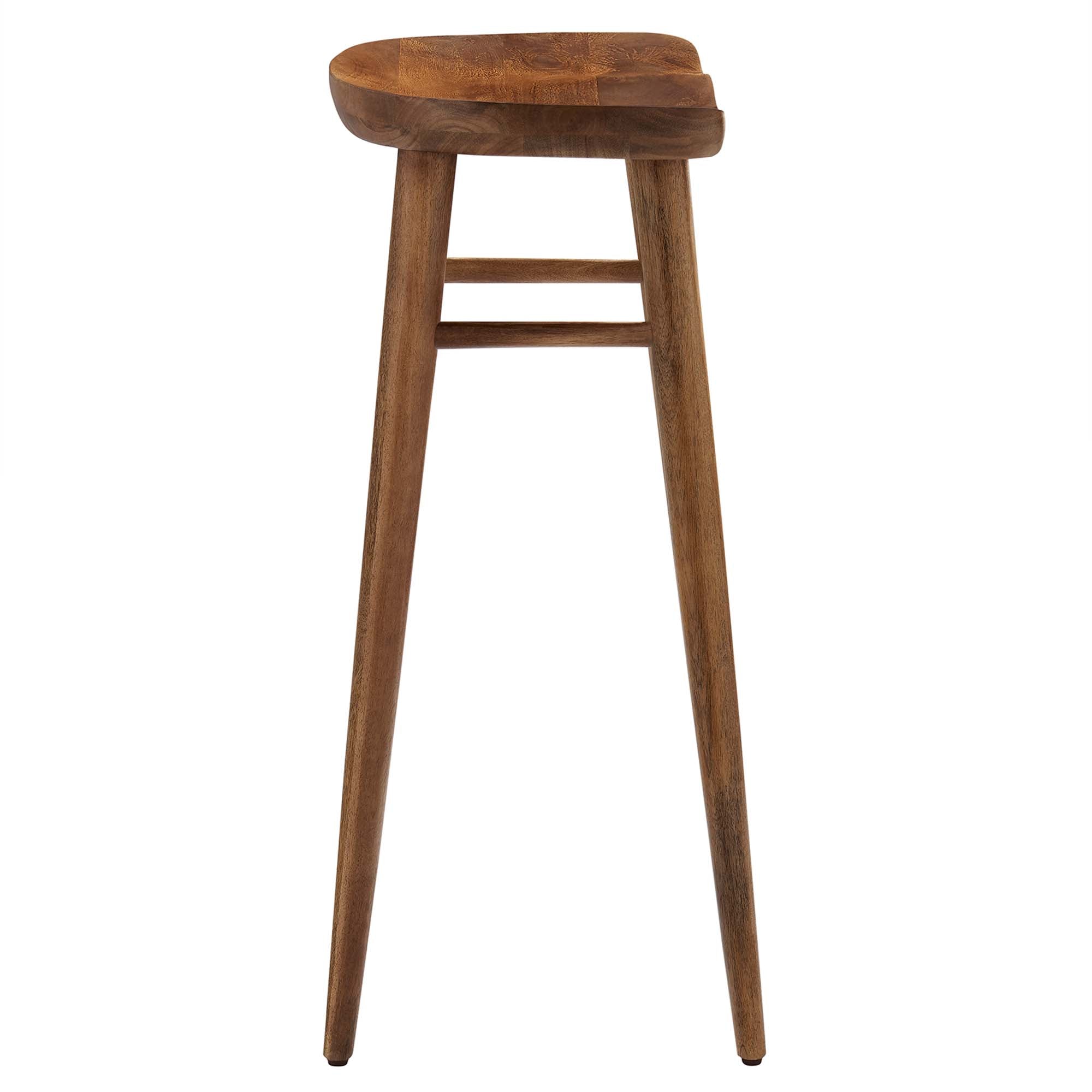 Saville Backless Wood Bar Stools - Set of 2