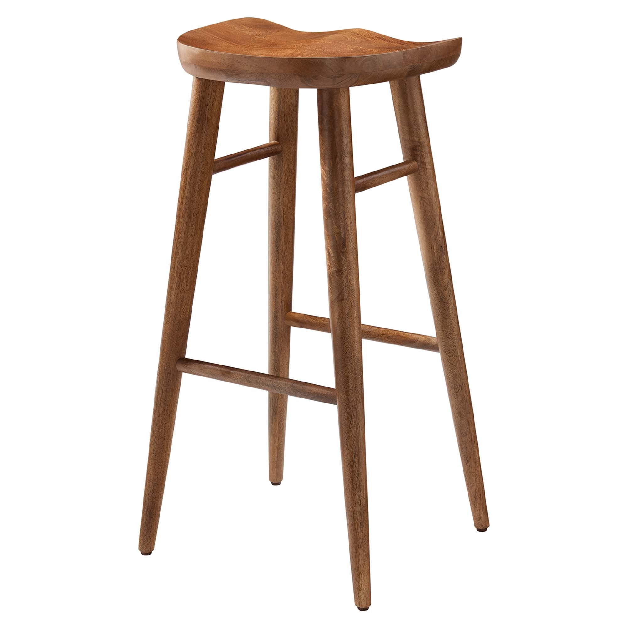 Saville Backless Wood Bar Stools - Set of 2