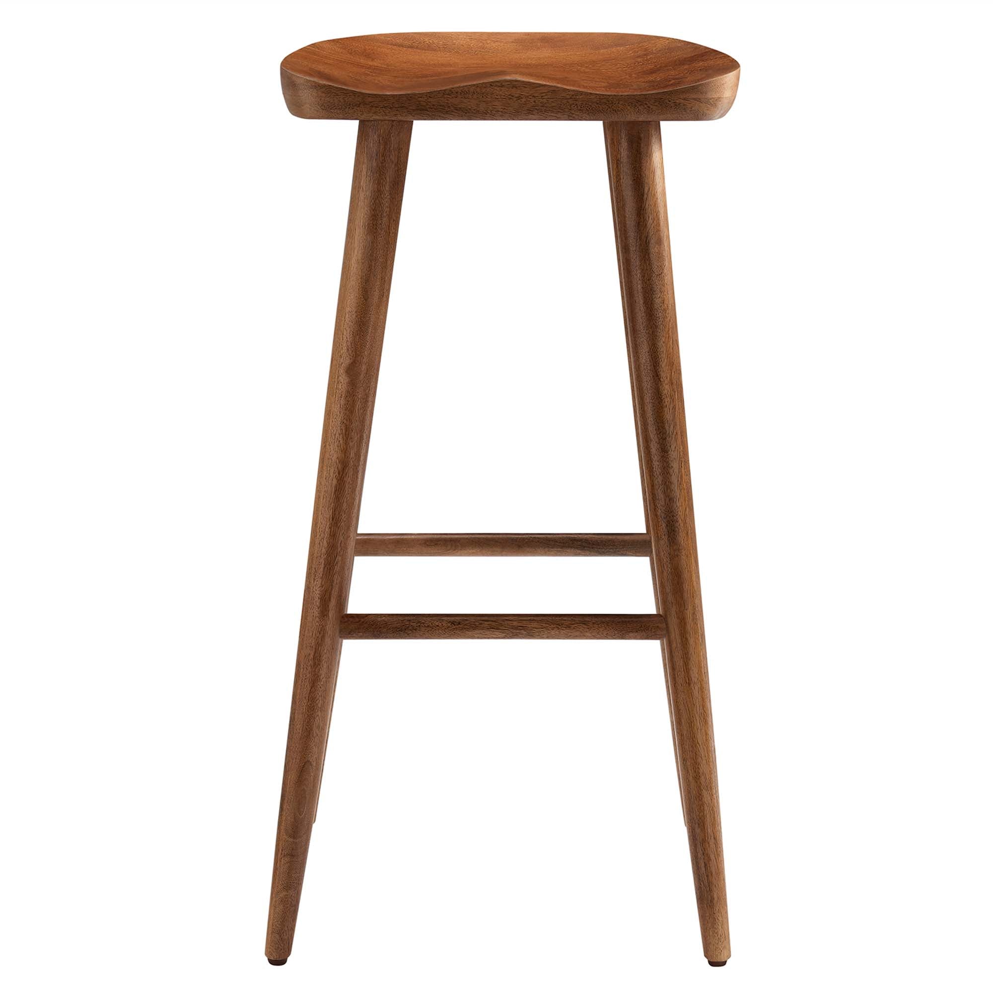 Saville Backless Wood Bar Stools - Set of 2