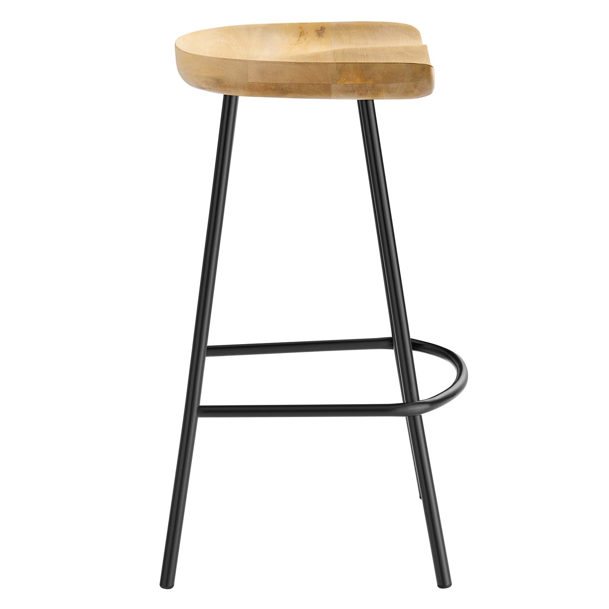 Concord Backless Wood Counter Stools - Set of 2