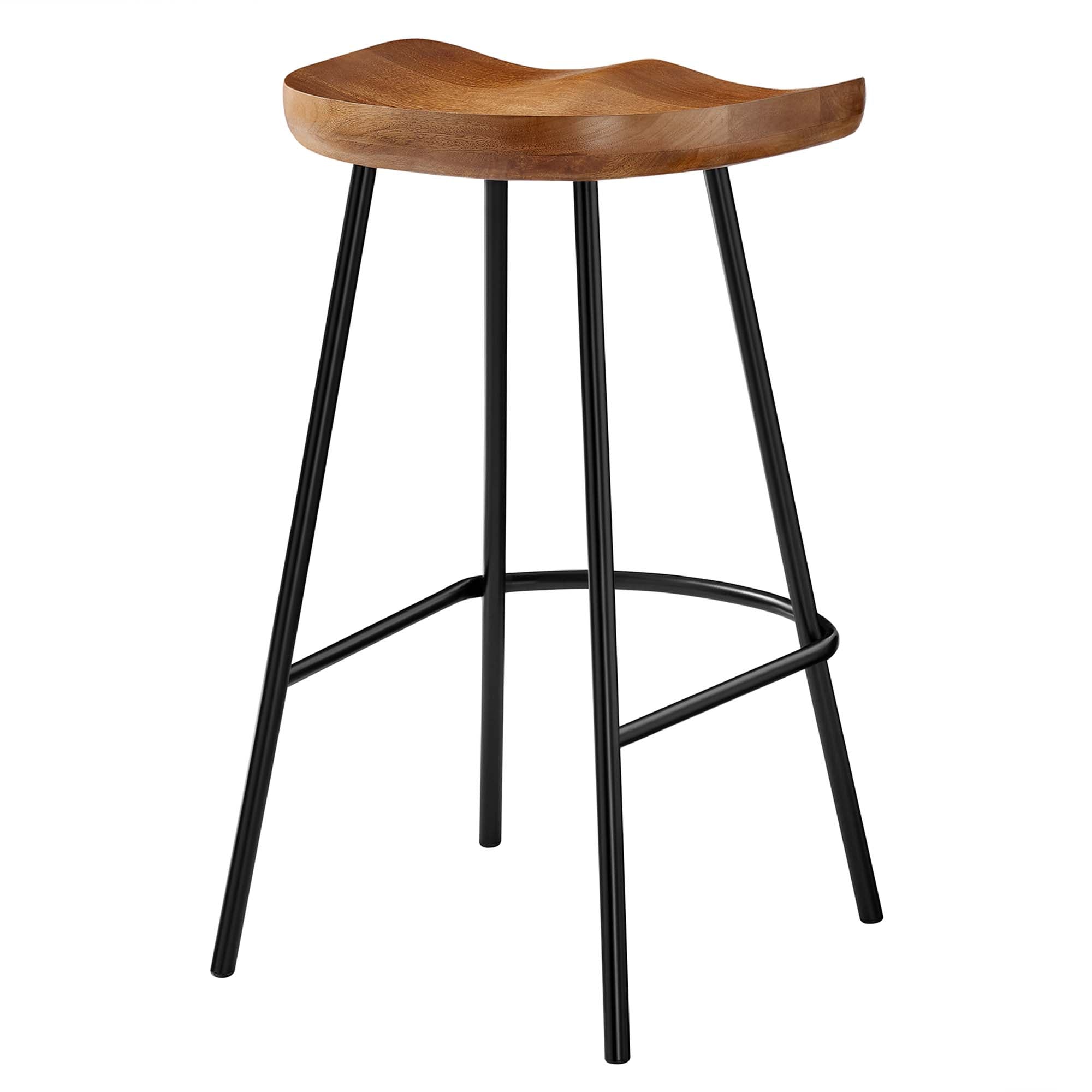 Concord Backless Wood Counter Stools - Set of 2