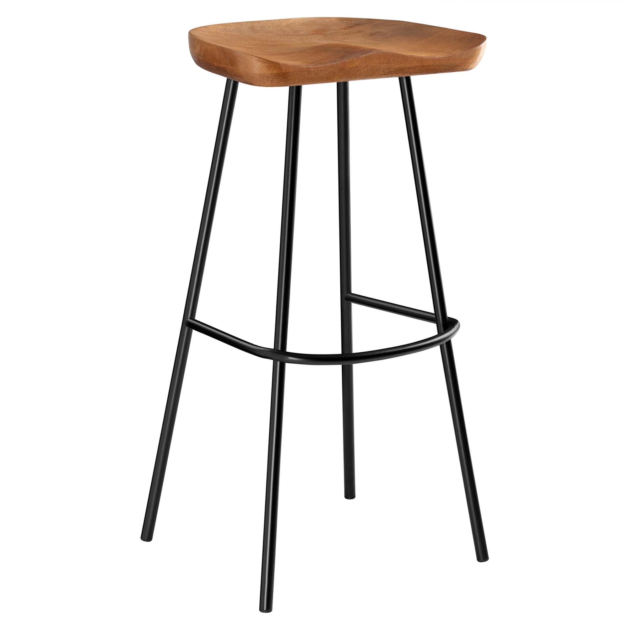 Concord Backless Wood Bar Stools - Set of 2