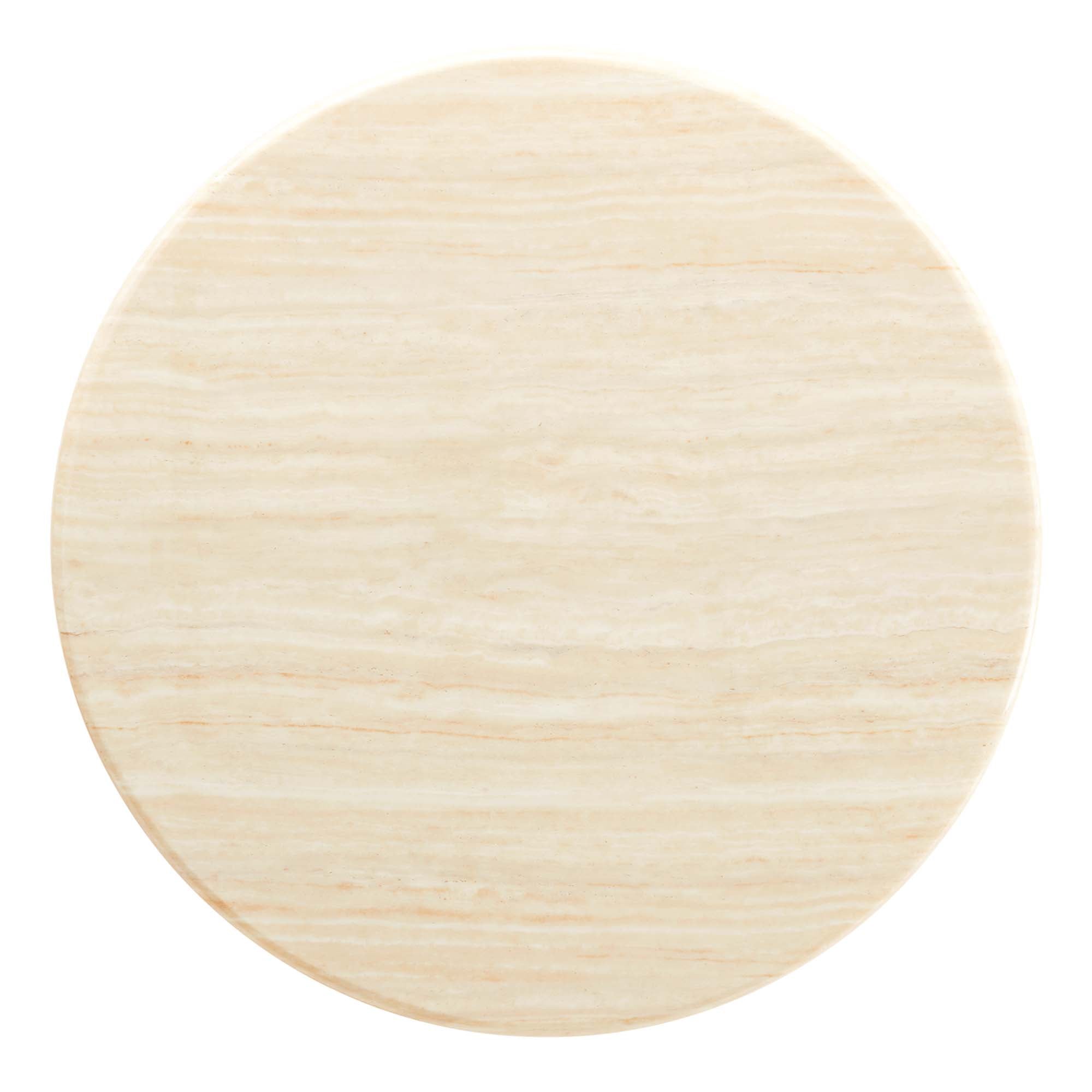 Lippa 36” Round Artificial Travertine  Coffee Table