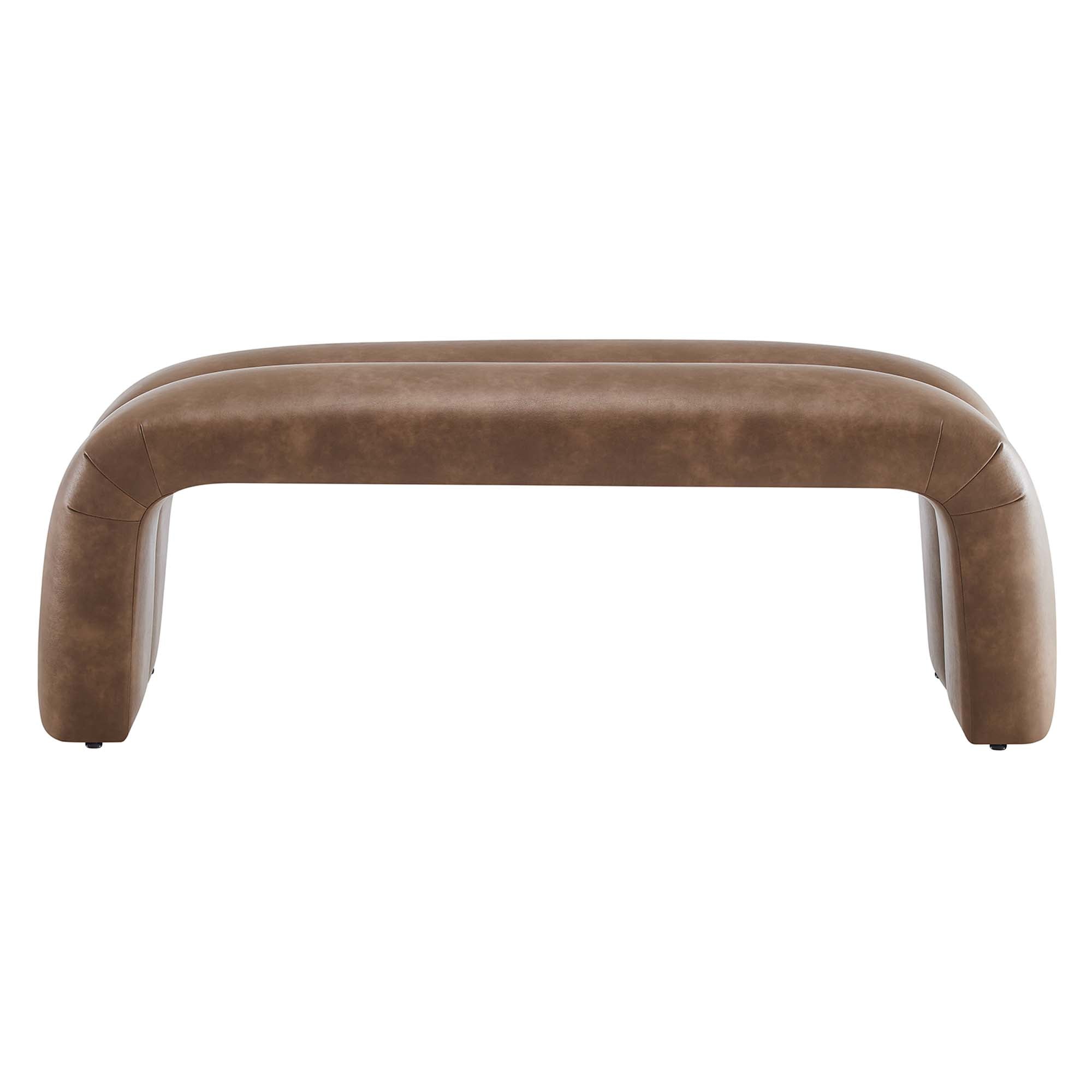 Dax 50.5" Vegan Leather Upholstered Accent Bench