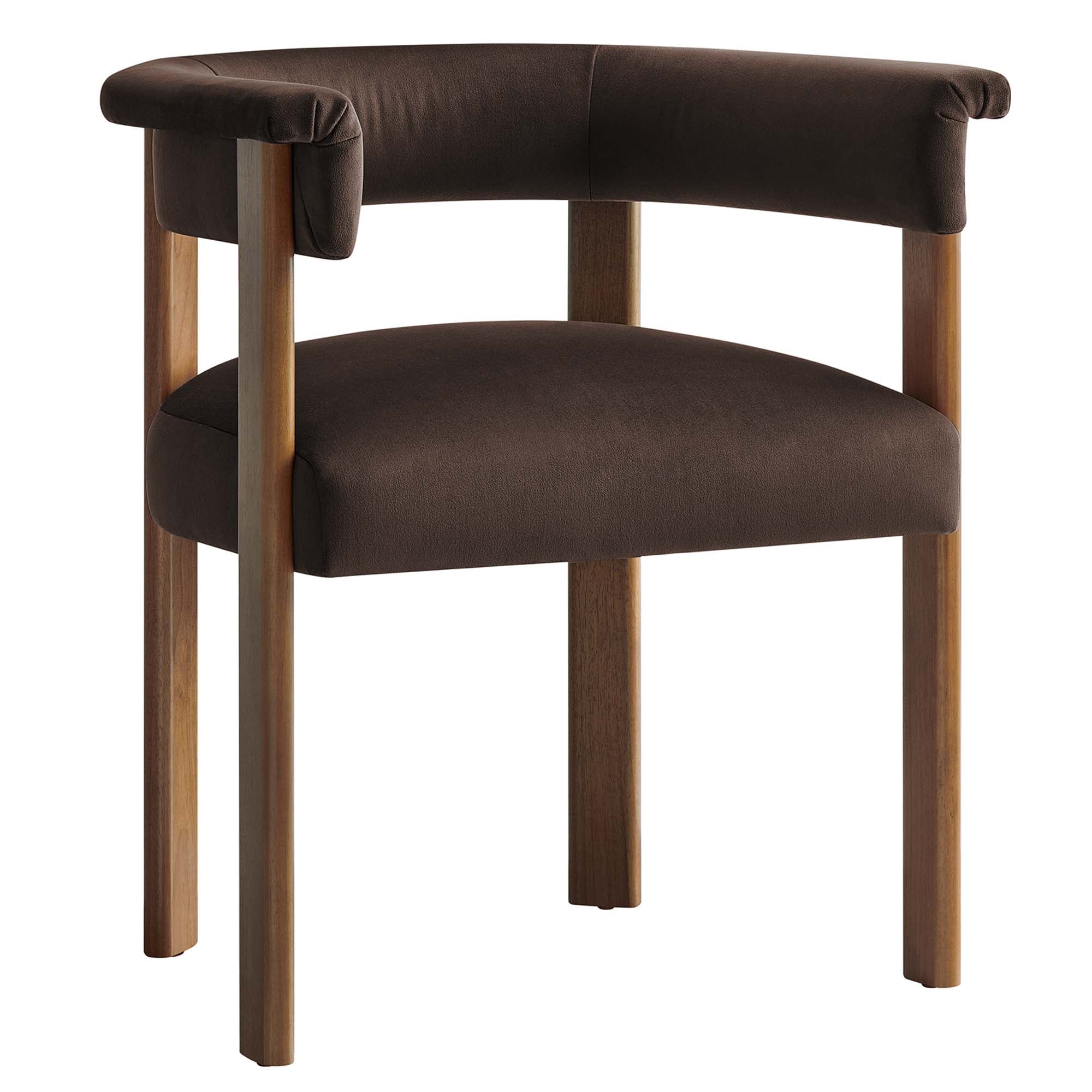 Imogen Performance Velvet Barrel Dining Chairs - Set of 2