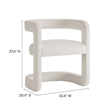 Winslow Performance Velvet Barrel Accent Chair