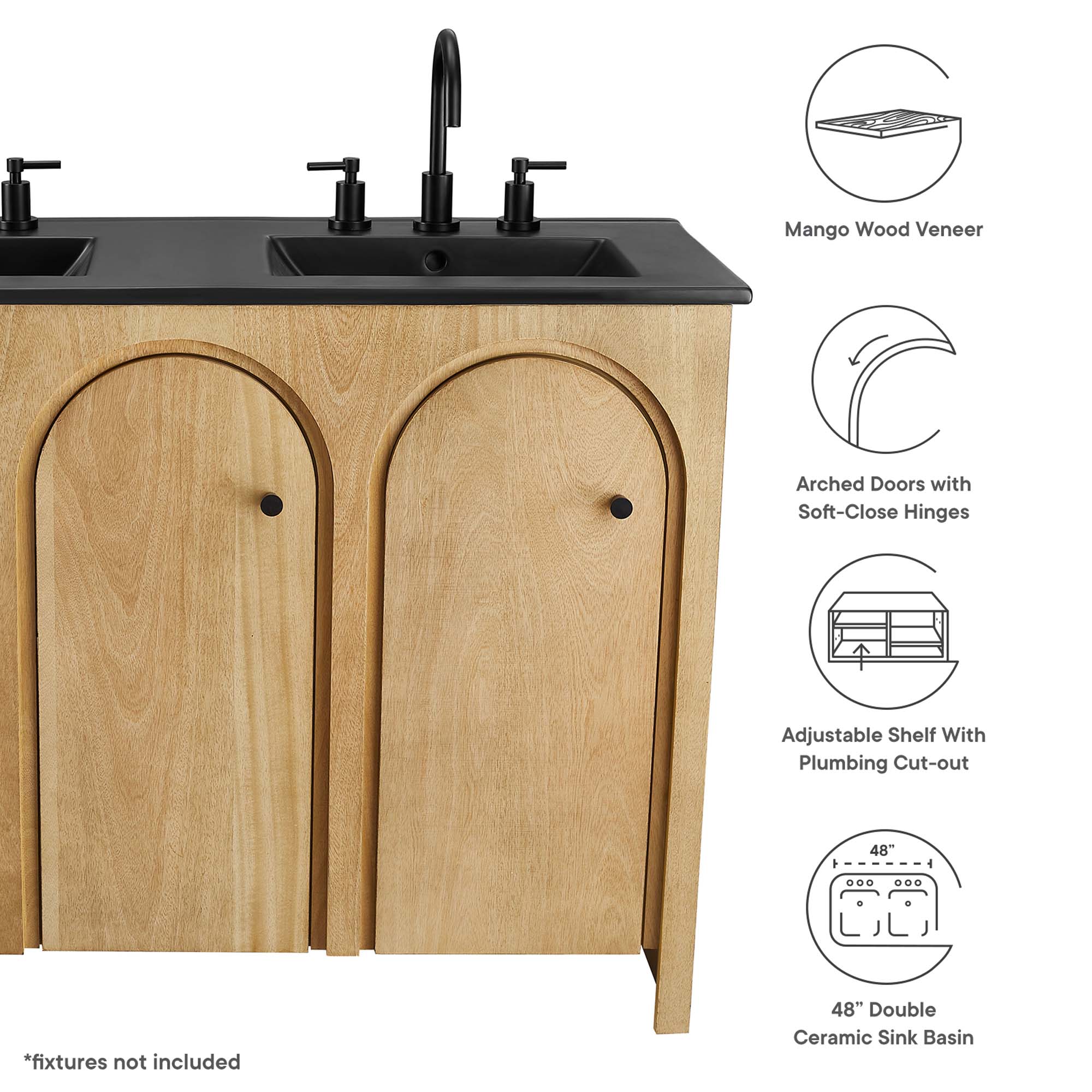 Appia 48" Double Sink Bathroom Vanity