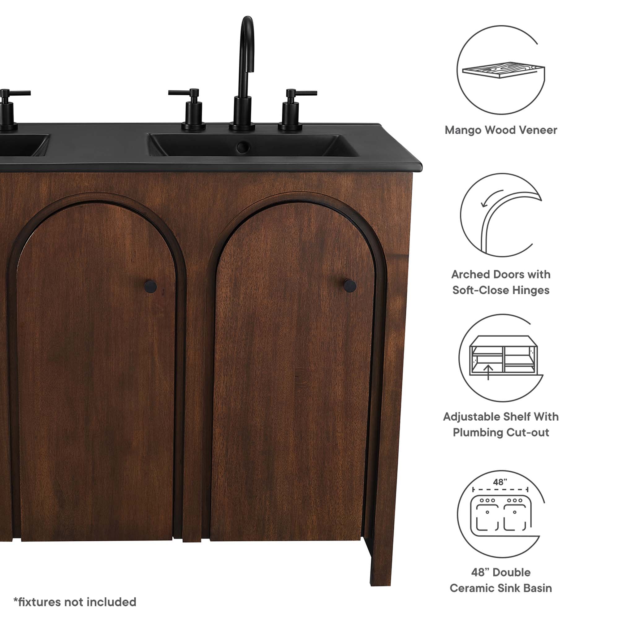 Appia 48" Double Sink Bathroom Vanity