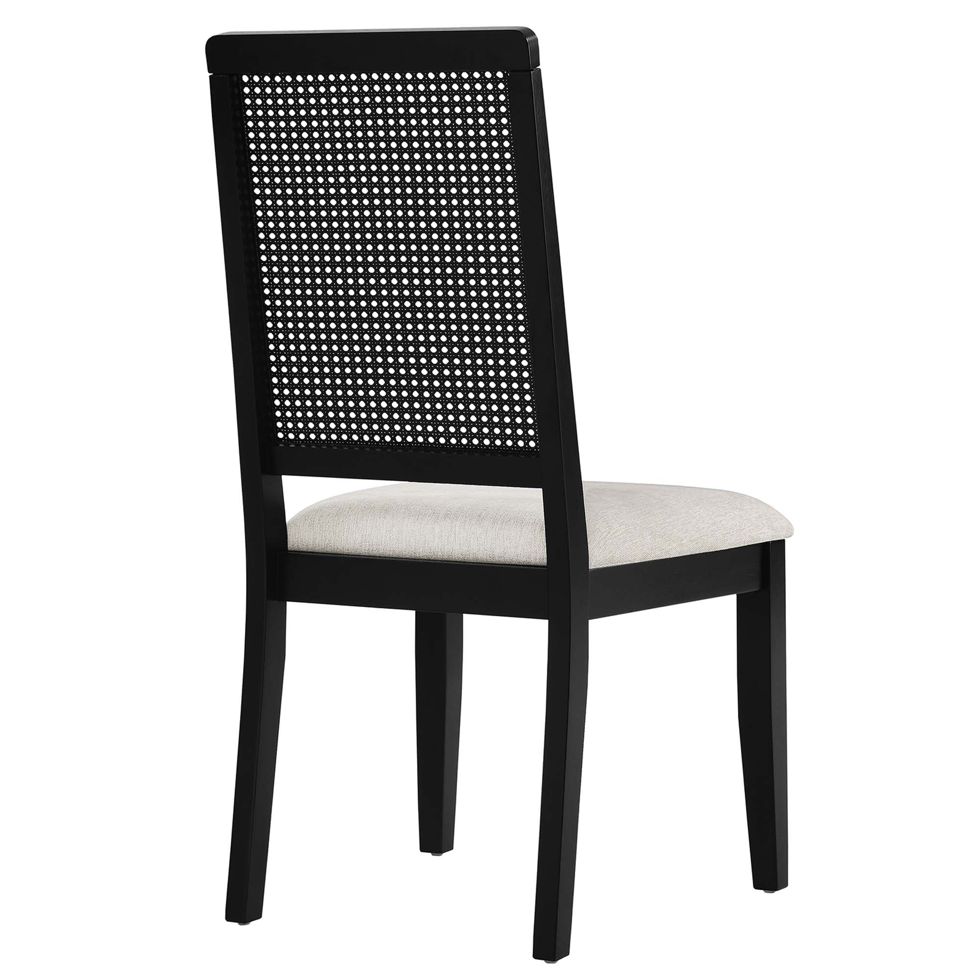 Arlo Faux Rattan and Wood Dining Side Chairs - Set of 2