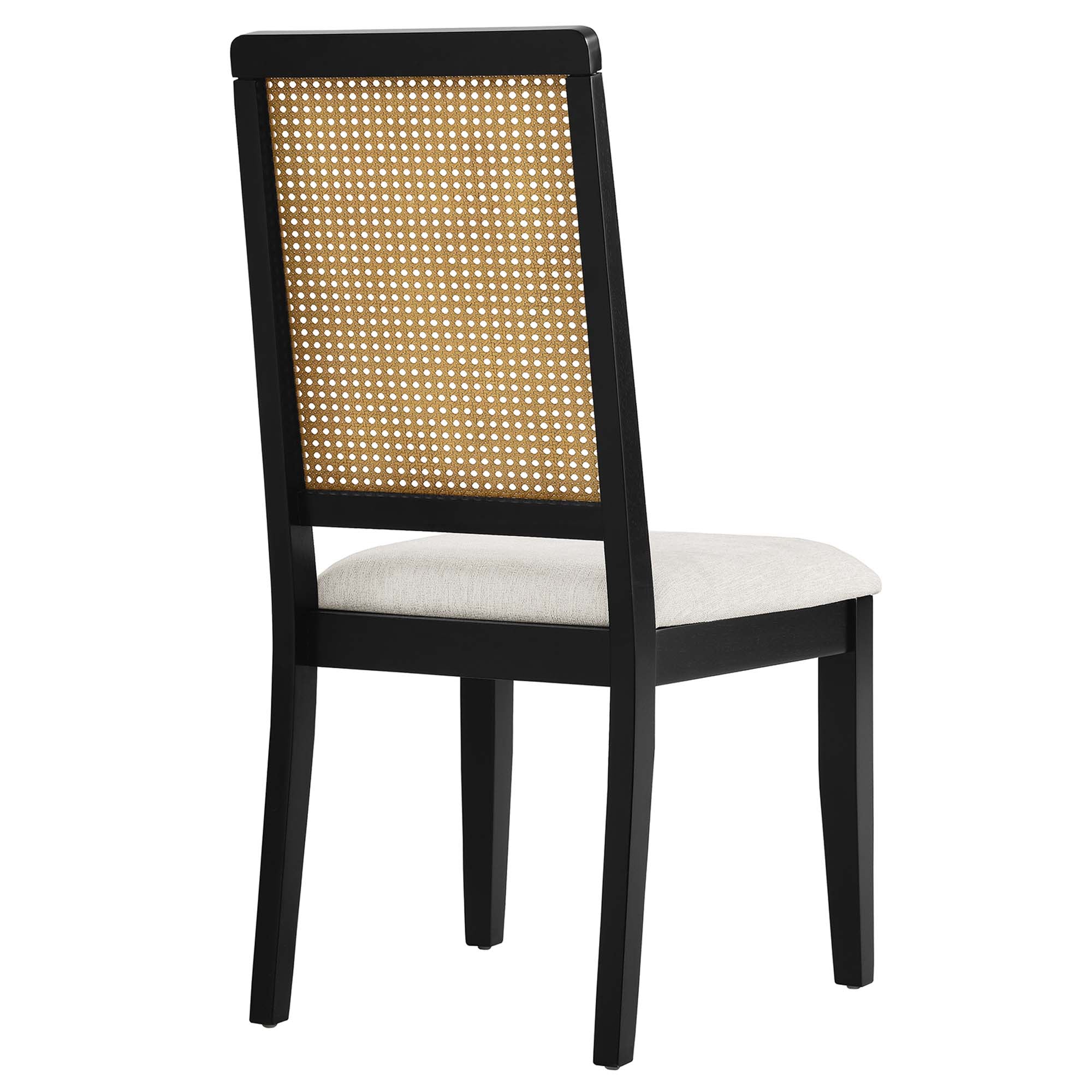 Arlo Faux Rattan and Wood Dining Side Chairs - Set of 2