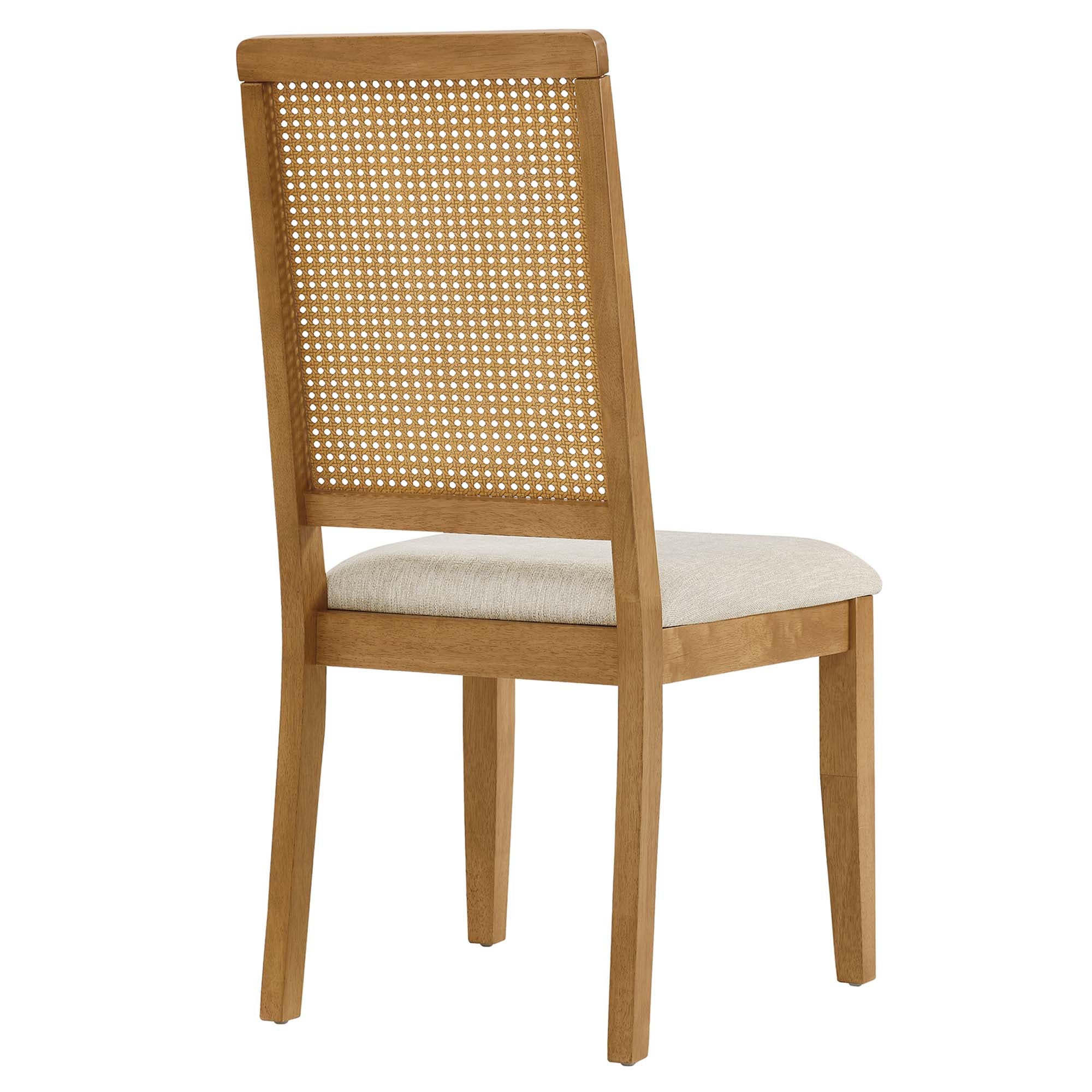 Arlo Faux Rattan and Wood Dining Side Chairs - Set of 2