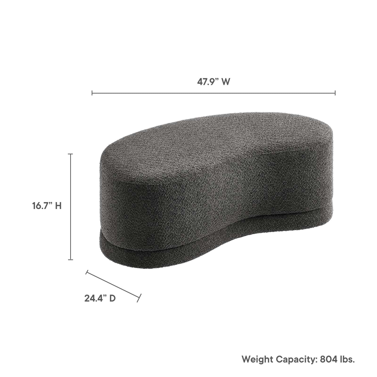 Emmet 48" Upholstered Ottoman Bench