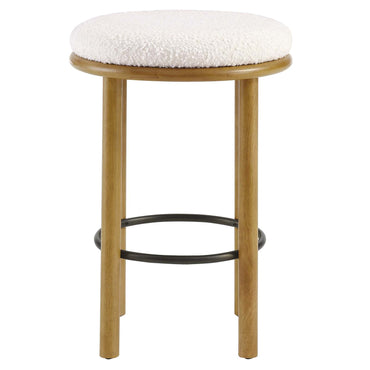Whitley Boucle Fabric Counter Stools - Set of 2