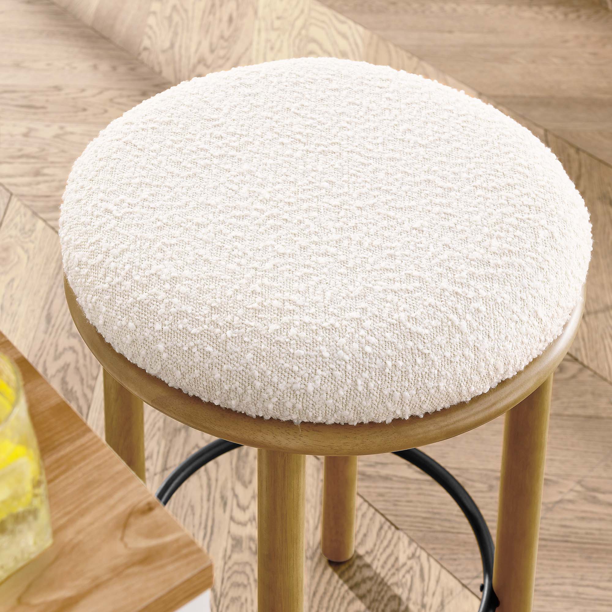 Fable Boucle Fabric Counter Stools - Set of 2