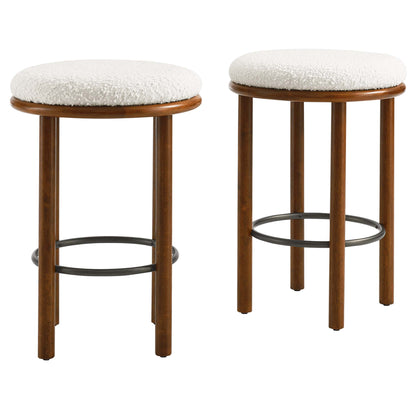 Fable Boucle Fabric Counter Stools - Set of 2