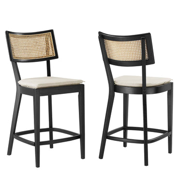 Everly Wood Counter Stools - Set of 2