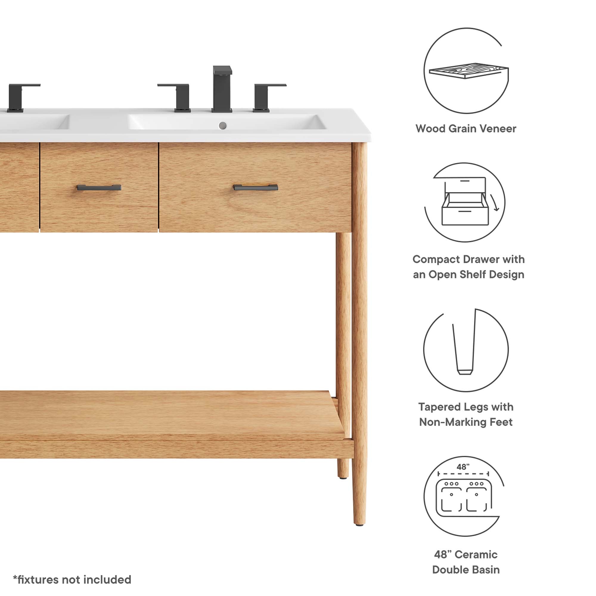 Zaire 48" Double Sink Bathroom Vanity