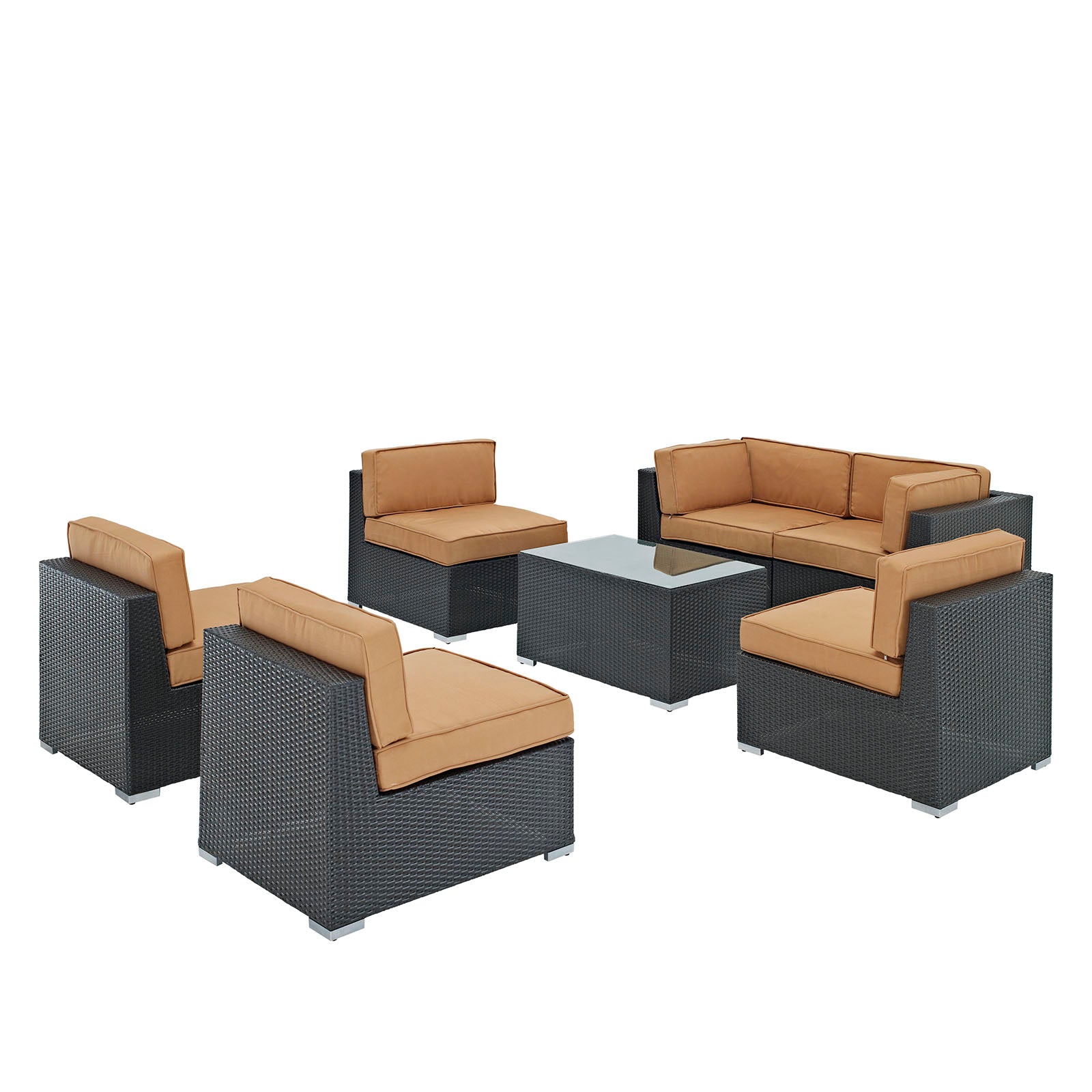 Aero 7 Piece Outdoor Patio Sectional Set