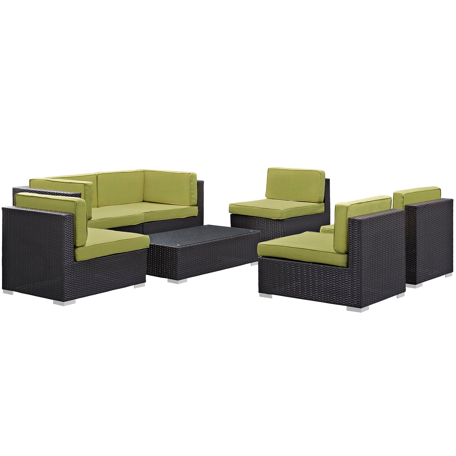 Aero 7 Piece Outdoor Patio Sectional Set