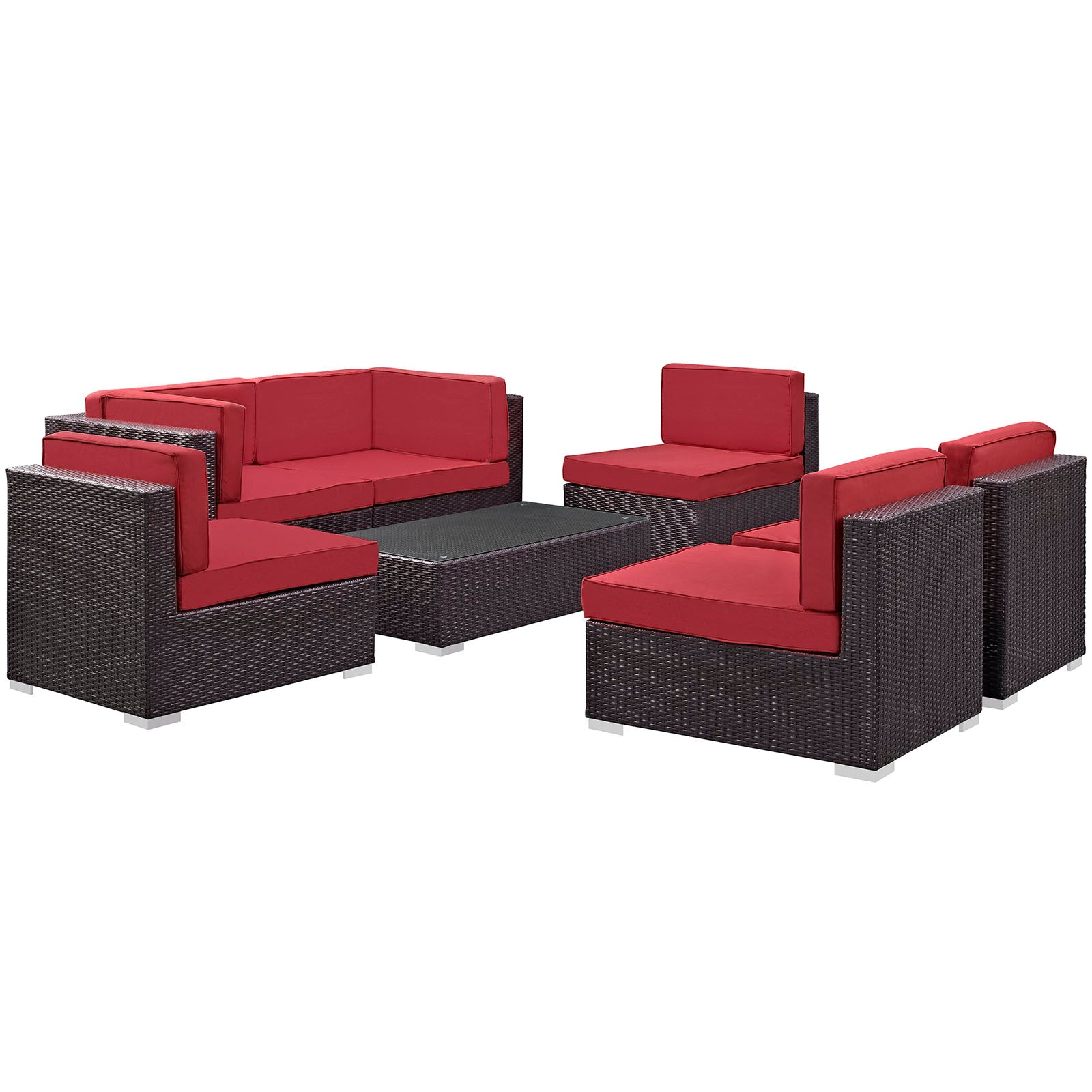 Aero 7 Piece Outdoor Patio Sectional Set