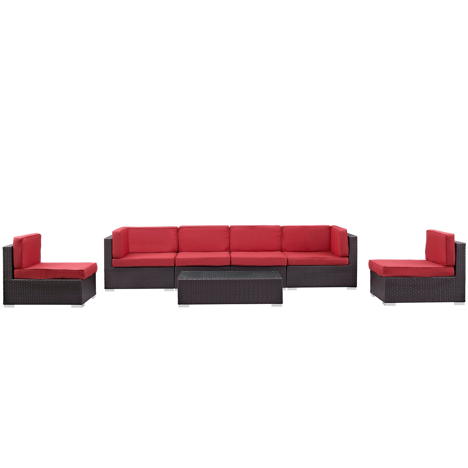 Aero 7 Piece Outdoor Patio Sectional Set