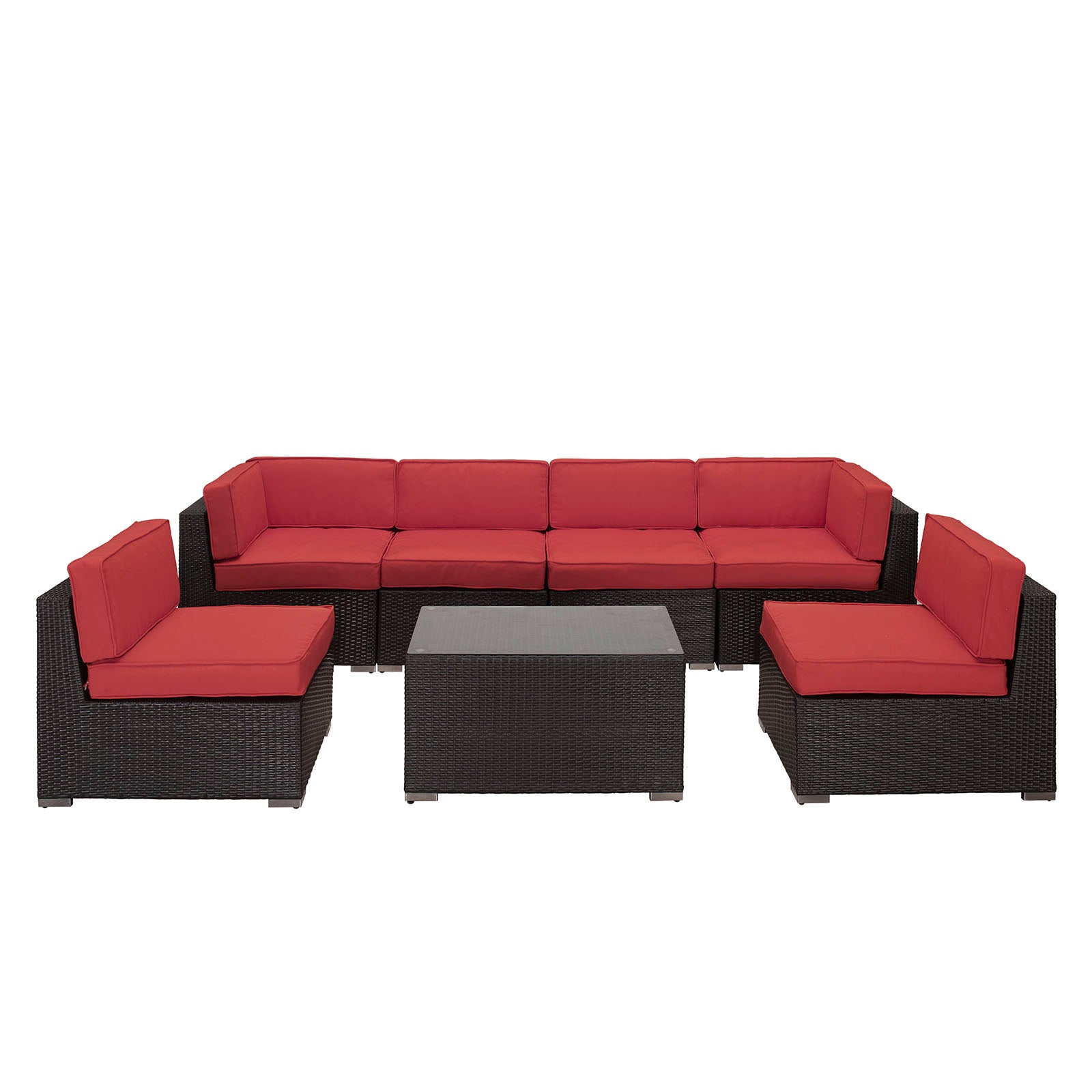 Aero 7 Piece Outdoor Patio Sectional Set