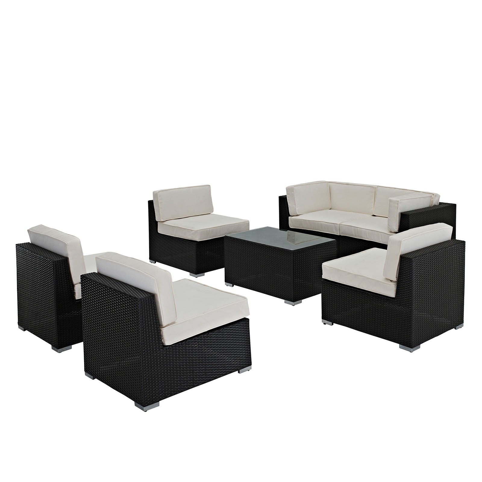 Aero 7 Piece Outdoor Patio Sectional Set