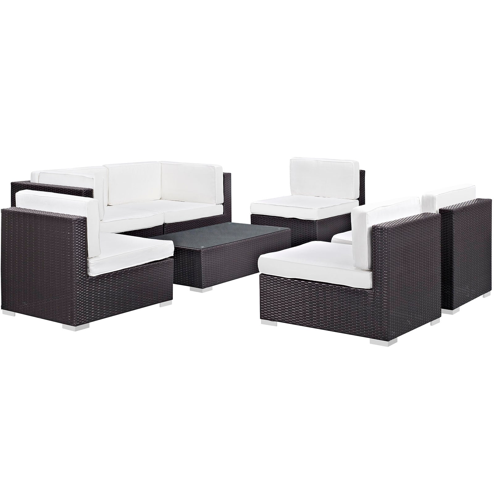 Aero 7 Piece Outdoor Patio Sectional Set