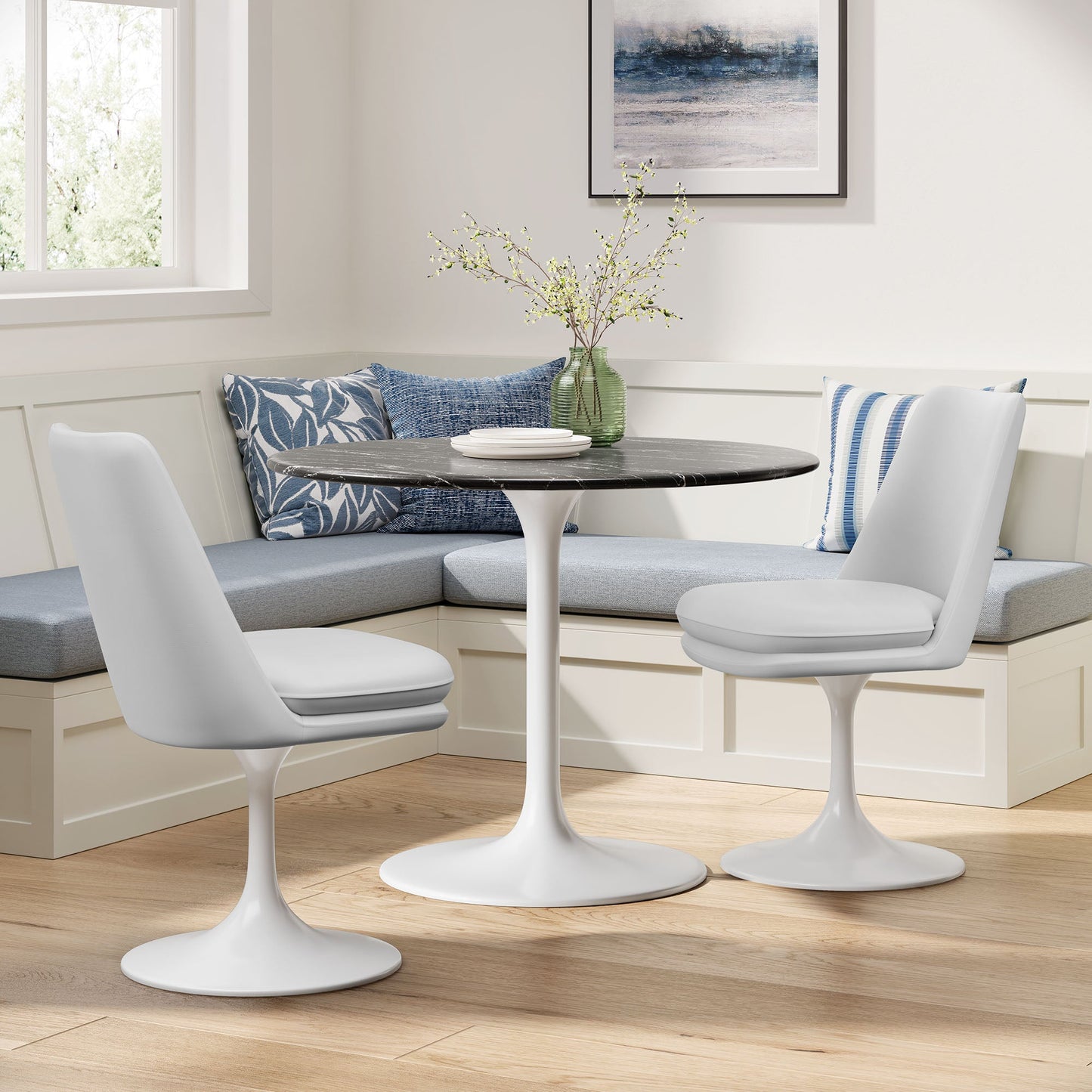 Tulip Style Swivel Dining Chair
